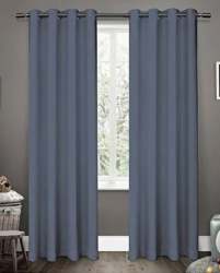 Grey Plain Polyester Blackout Curtain