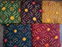 Traditional Satin Cotton Bandhani Dress Material 