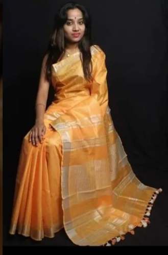 New Arrival Yellow Silk Cotton Saree  by Saheba Sarees