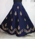Fancy Blue Dupion Silk Embroidery Lehenga Choli