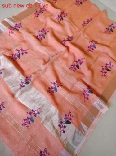 Linen Printed Casual Wear Saree  by Kihums