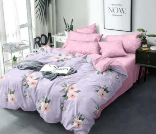 Pink Floral Printed Comforter Bed Set by Star Enterprises