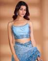 Padding Blue Georgette Embroidered Sonam Saree  thumb 1