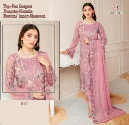 New Kashmiri Work Georgette Embroidered Unstitch Pakistani Suit
