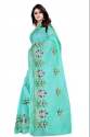 cotton-sky-blue-embroidery-saree-for-women