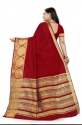 Maroon Digital Printed Cotton Saree For Women thumb 1