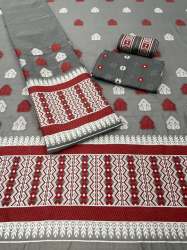 Assamese Traditional Grey Mekhela Chadar 