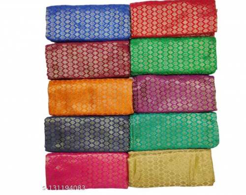 Jacquard Weaving Banarasi Blouse Cut Piece  by dwarkadhish textile