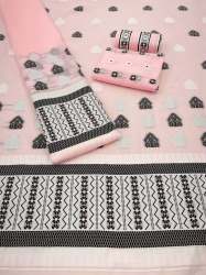 Light Pink 2pcs Mekhela Chador 