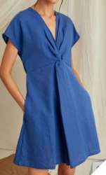 Designer Blue Color One Priece Dress 
