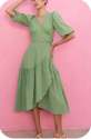 designer-fancy-green-color-one-piece-dress