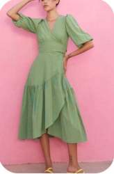 Designer fancy Green Color One Piece dress 