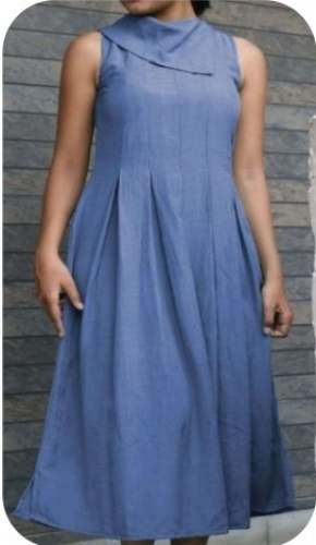 Fancy Sleeve Less One Piece Dress 
