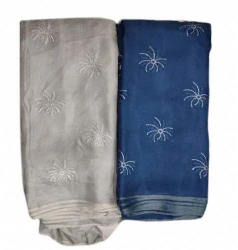 Trendy Georgette Embroidery Fabric by Jai Veera Traders