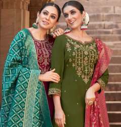 Festival Wear Four Button Catalog kurti