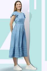 Sky Blue Flared Maxi Dress by Falmboyant