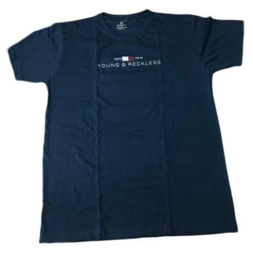 Round neck Half Sleeve Blue Tee for Mens  by Gala Enterprises