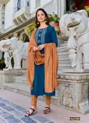 Heavy Chanderi Viscose Ladies Kurti