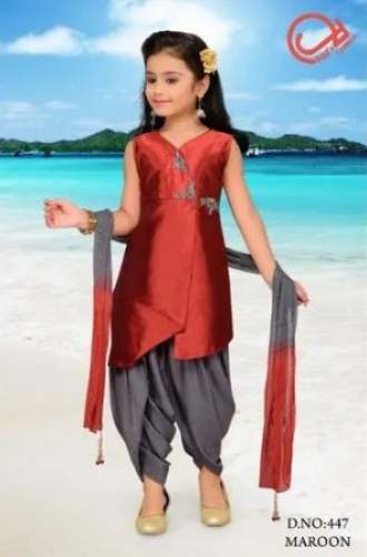 Kids Fashionable Patiala Suit by Jiggis Creation