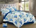 blue-floral-printed-satin-double-bed-sheet