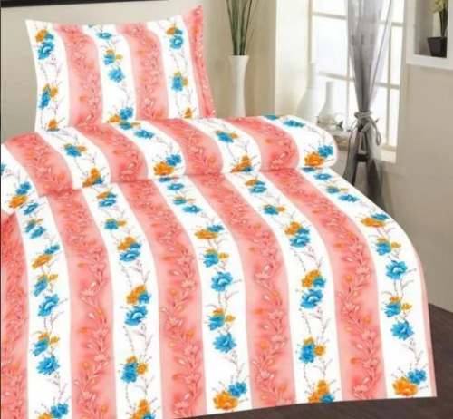 Cotton Printed Single Bed Sheet by Mona Manbhawan Handloom