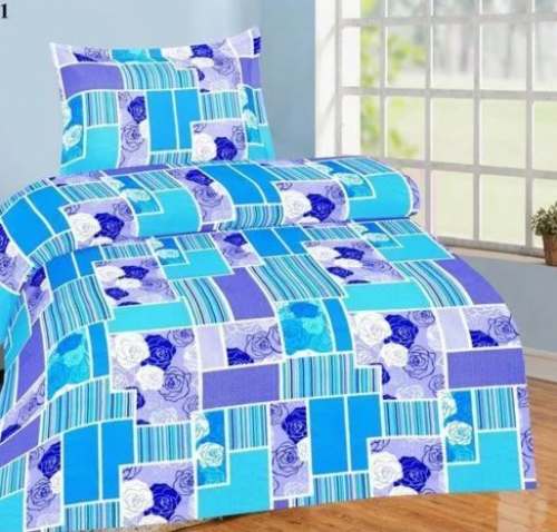 Fancy Single Printed Cotton Bed Sheets by Mona Manbhawan Handloom