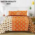 multi-color-orange-satin-printed-bed-sheet