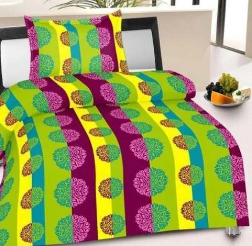 Single Cotton Printed Bed Sheet by Mona Manbhawan Handloom