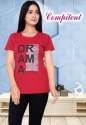 Red Ladies Round Neck Half Sleeve T Shirt
