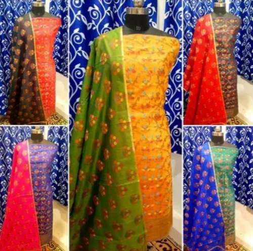 New Party Wear Printed Semi Stitch Suit For Women