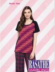 Cotton Round Neck Half Sleeve Night Suit