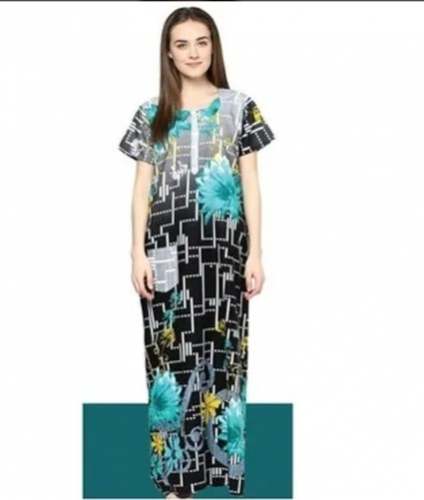 Need Half Sleeve Printed Cotton Nighty by Rasathe Garments