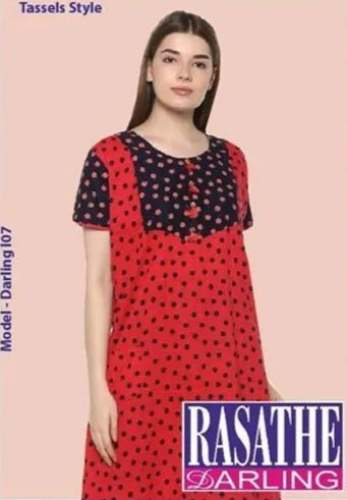 New Collection Polka Dot Printed Nighty by Rasathe Garments