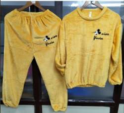 Mustard Yellow Women Night Suit