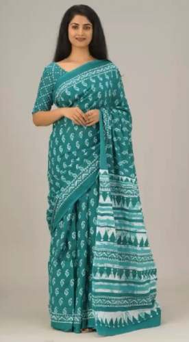 Cotton Batik Print Saree by Banaav D Fashion by Banaav D Fashion