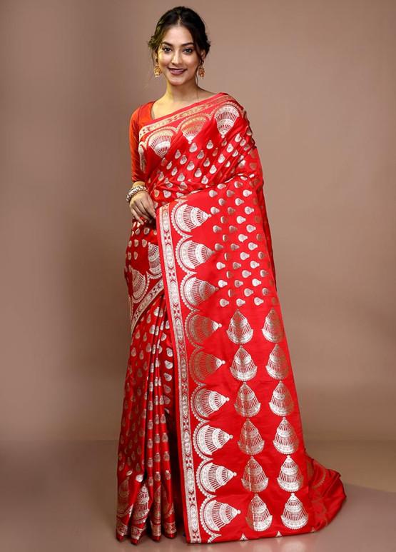 banarasi semi katan saree 