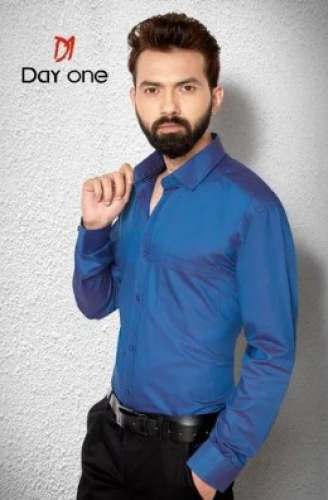 Plain Formal Blue Shirt for men by Chiraag Clothings