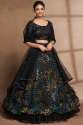 Black Organza Digital Printed Lehenga Choli  thumb 1
