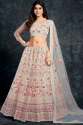 Party Wear White Thread , Embroidered Work Lehenga Choli