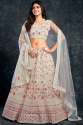 Party Wear White Thread , Embroidered Work Lehenga Choli thumb 1