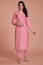 Pink Cotton Kurti Pair