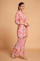 PINK RAYON PRINTED CO ORD SET thumb 1