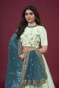 Pista Green Georgette Embroidery Work Designer Lehenga Choli  thumb 2