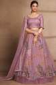 Purple Organza Digital Printed Lehenga Choli  thumb 2