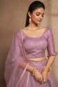 Purple Organza Digital Printed Lehenga Choli  thumb 3