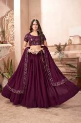 Semi Stitched Georgette Sequence Lehenga Choli