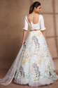 White Organza Digital Printed Lehenga Choli  thumb 3