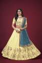 Yellow Georgette Embroidery Work Designer Lehenga Choli  thumb 1
