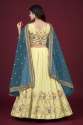 Yellow Georgette Embroidery Work Designer Lehenga Choli  thumb 2