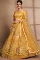 Yellow Organza Digital Printed Lehenga Choli  thumb 2